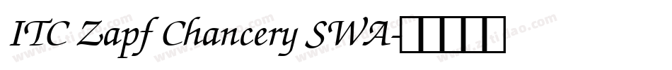 ITC Zapf Chancery SWA字体转换